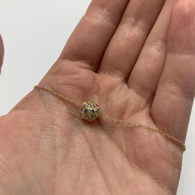 14K & 925 Necklaces with Glitter Ball Pendants (B4-HS)