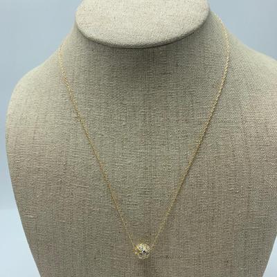 14K & 925 Necklaces with Glitter Ball Pendants (B4-HS)