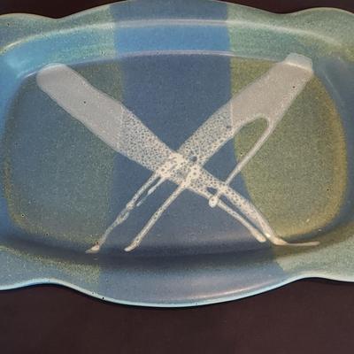 Signed Stoneware Decor and Serving Dishes (DR-BBL)