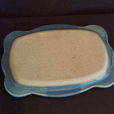 Signed Stoneware Decor and Serving Dishes (DR-BBL)