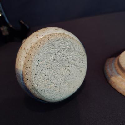 Signed Stoneware Decor and Serving Dishes (DR-BBL)