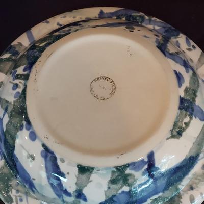 Signed Stoneware Decor and Serving Dishes (DR-BBL)