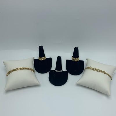 10K Gold Bracelets & Rings (B4-HS)