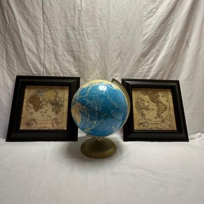 Rand McNally International Globe & Framed Hemispheres (BO-KL)