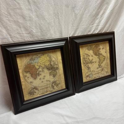 Rand McNally International Globe & Framed Hemispheres (BO-KL)