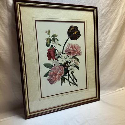 Pair of Framed Floral Prints (BO-KL)