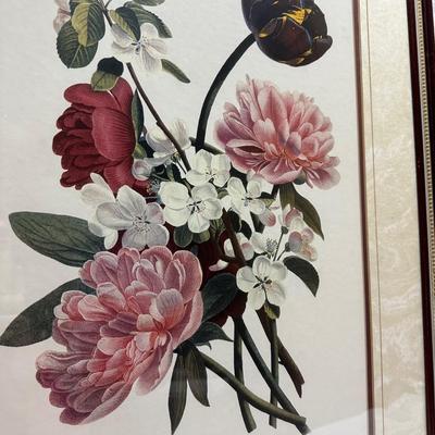 Pair of Framed Floral Prints (BO-KL)