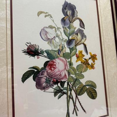 Pair of Framed Floral Prints (BO-KL)