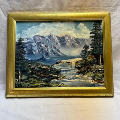 Oil on Canvas Forest Painting by "Jox" (BO-KL)