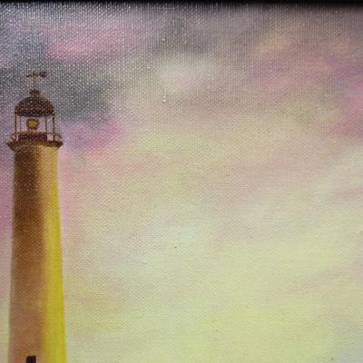 Framed Lighthouse Painting Personalized and Signed by Artist Karen Jackson