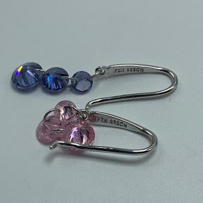 925 Jewelry with Pink and Purple Gemstones (B4-HS)