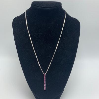 925 Jewelry with Pink and Purple Gemstones (B4-HS)