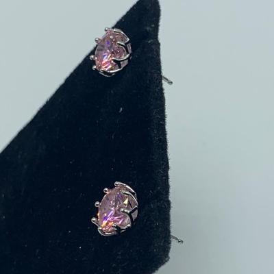 925 Jewelry with Pink and Purple Gemstones (B4-HS)