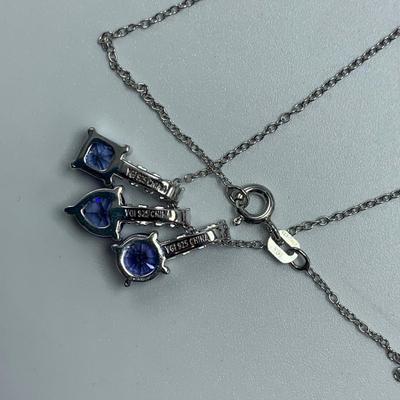 925 Jewelry with Pink and Purple Gemstones (B4-HS)