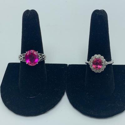 925 Jewelry with Pink and Purple Gemstones (B4-HS)