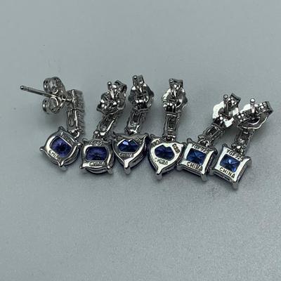 925 Jewelry with Pink and Purple Gemstones (B4-HS)