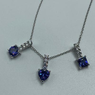 925 Jewelry with Pink and Purple Gemstones (B4-HS)