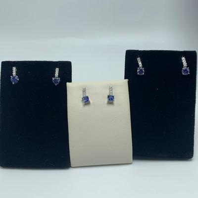 925 Jewelry with Pink and Purple Gemstones (B4-HS)