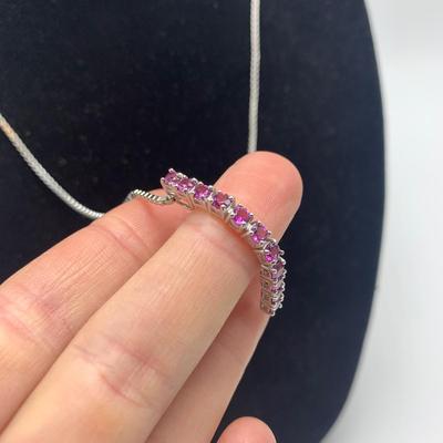 925 Jewelry with Pink and Purple Gemstones (B4-HS)