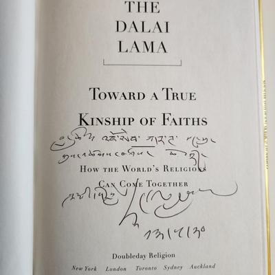 Toward A True Kinship of Faiths by The Dalai Lama - Authentically Autographed