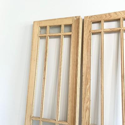 Pair (2) ~ Unfinished Cedar Wood Door Panels ~ * Read Details