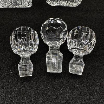 Three (3) Lead Crystal Decanters