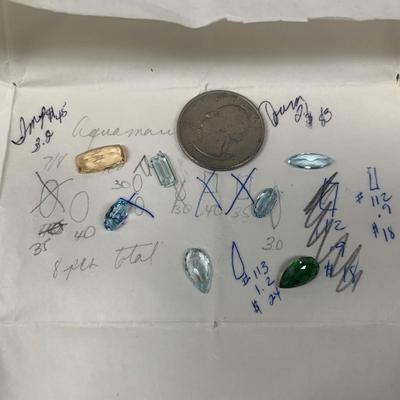 Assortment of Loose Cut Gemstones, incl. Emerald, Aquamarine, Smoky Topaz, Amethyst, Lapis Lazuli, & More (B1-HS)
