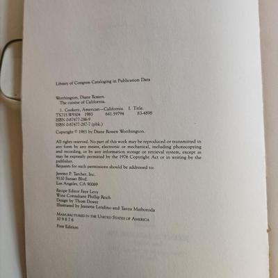 The Cuisine of California by Diane Rossen Worthington - Autographed