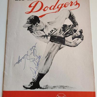 1959 Los Angeles Dodgers Game Program - Autographed