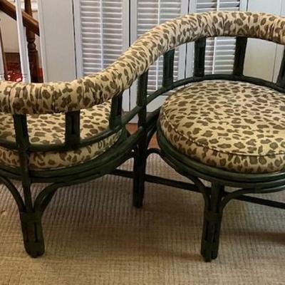 Vintage Rattan Courting Chairs