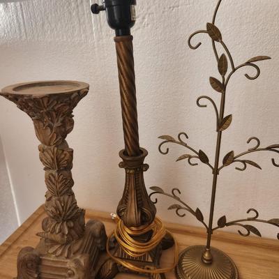 Candle holder, lamp, decorative items
