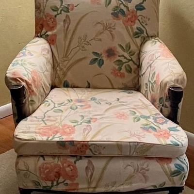 Vintage Chair With Floral Pattern