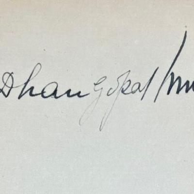 Rajani Songs Of The Night Autographed By Author Dhan Gopal Mukerji