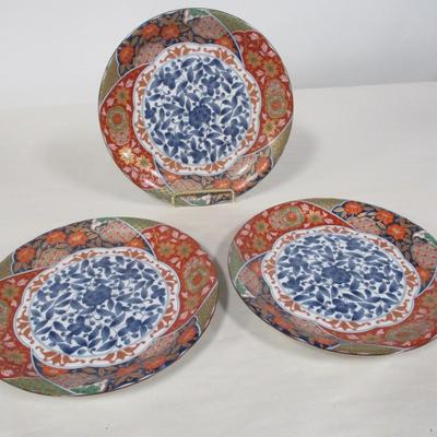 Vintage Gumps Imari Porcelain Karakusa Dinner Plates