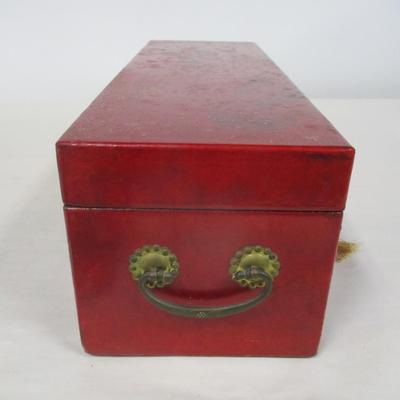 Antique Chinese Box With Slide Lock