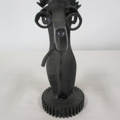 Hand Forged Wrought Iron Salvage Art Figural Statue