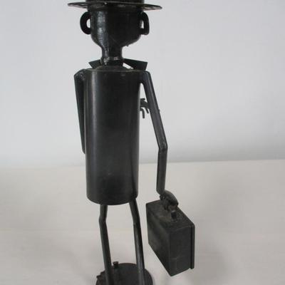 Hand Forged Wrought Iron Salvage Art Figure