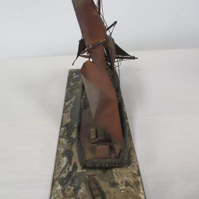 Copper Model Of Topsail Schooner c. 1880