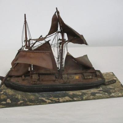 Copper Model Of Topsail Schooner c. 1880