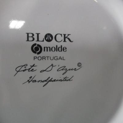 5 Hand Painted Block Molde Portugal Cote D'Azur Plates
