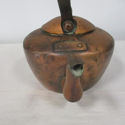 Antique Copper Large Teapot Kettle