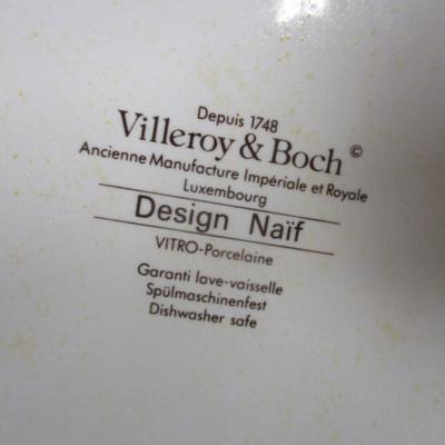 Set of Three Villeroy & Boch Naif Pattern Plates