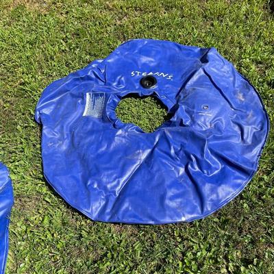 Inflatable Pull Behind Boat Tubes w Covers Lot of 2