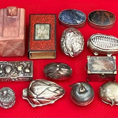 Lot Of Thirteen Small Boxes