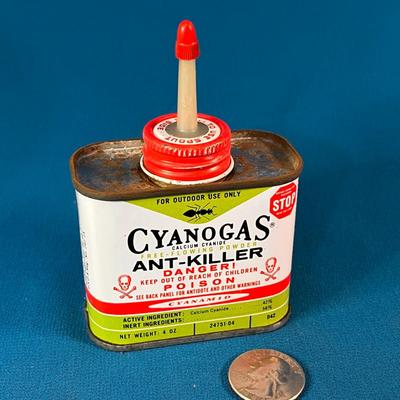 VINTAGE CYANOGAS ANT KILLER TIN