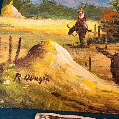 ORIGINAL ARTIST SIGNED OIL PAINTING ASIAN/ISLAND FARM THEME