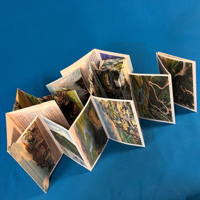 VINTAGE COLORFUL MULTI-VIEW FOLDING POSTCARD FOLIO X 2 VIRGINIA, ADIRONDACKS
