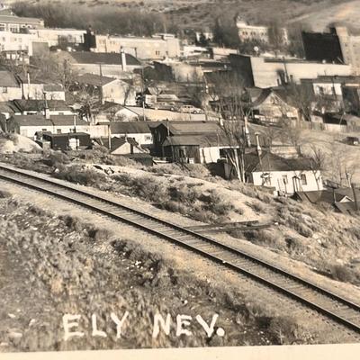 VINTAGE PHOTO POST CARD OF ELY, NEVADA