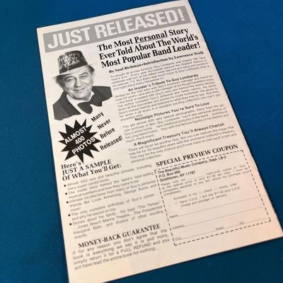 VINTAGE â€œGUY LOMBARDOâ€™S PHOTO SCRAPBOOKâ€ BOOKLET