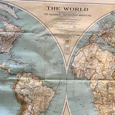 1935 NATIONAL GEOGRAPHIC WORLD MAP
